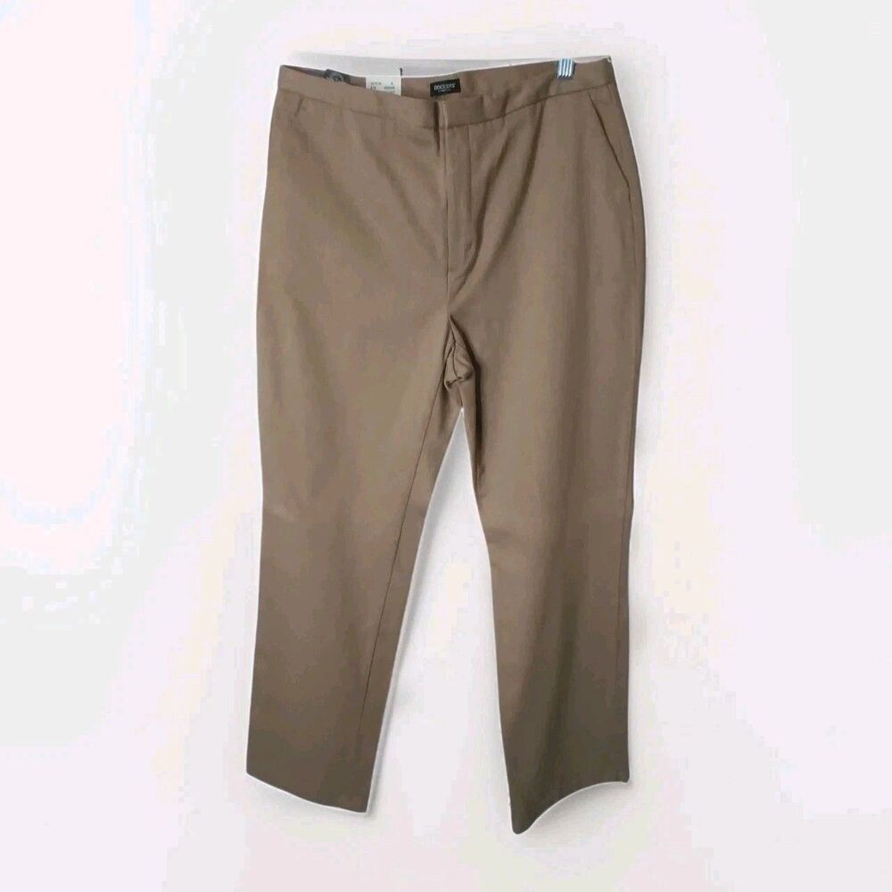 Dockers Womens Chino Pants Sz 10 Beige Tan Khaki Cotton Stretch Classic Career